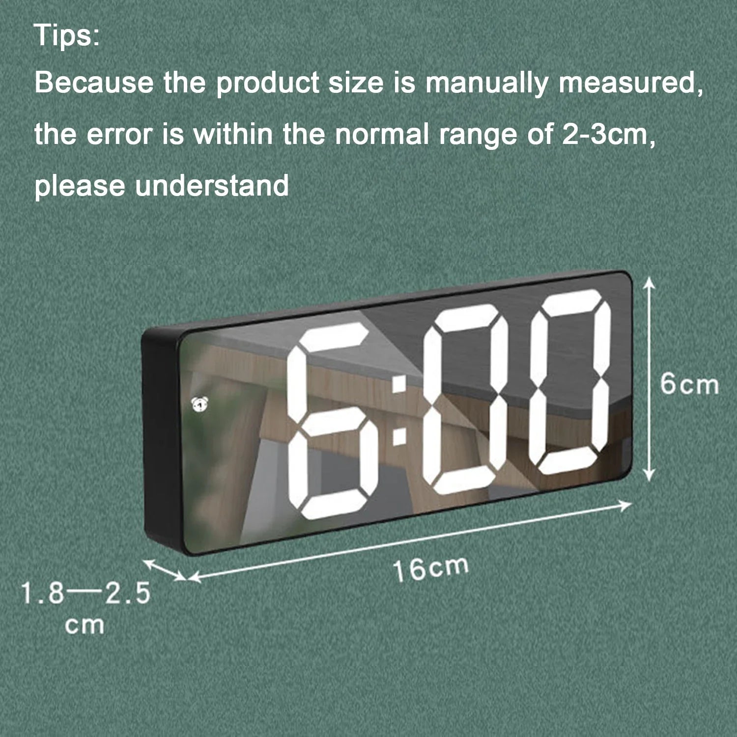 Réveil Digital LED Auto-Dim Température — Chambre