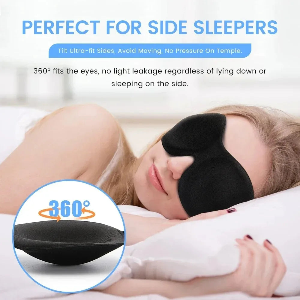 Masque de Nuit 3D Mousse Mémoire Anti-Lumière