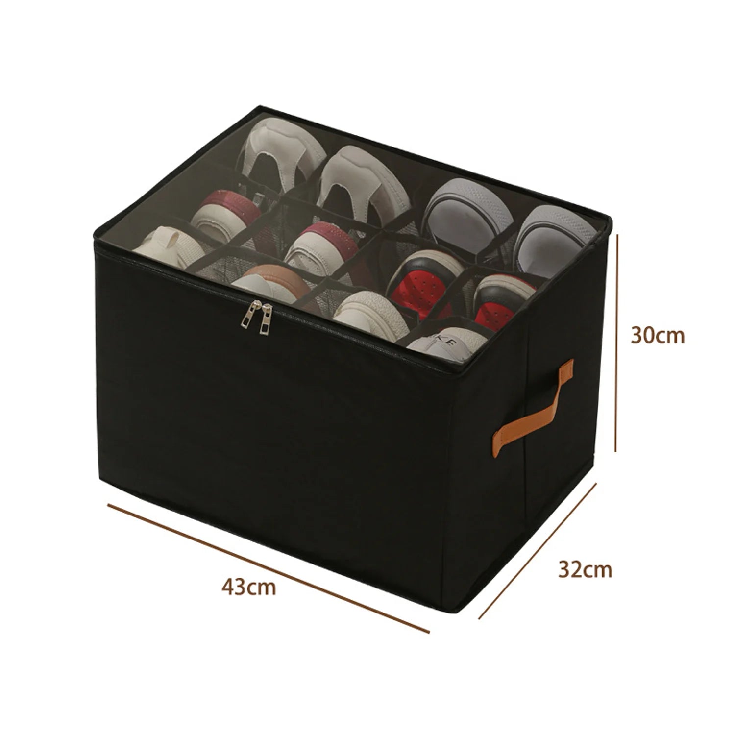 Boîtes à Chaussures Tissu Pliables avec Fenêtre