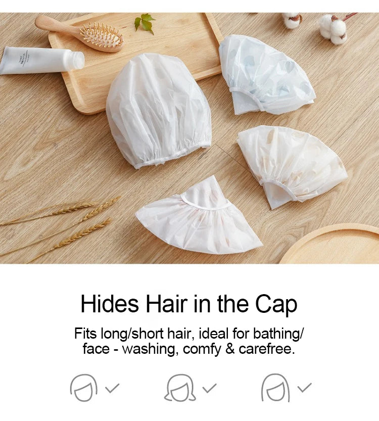 Bonnet de Douche Réutilisable — Imperméable, Taille Universelle