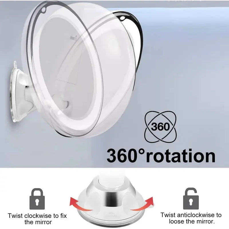 Miroir Grossissant LED Rond 10X — Rasage & Maquillage