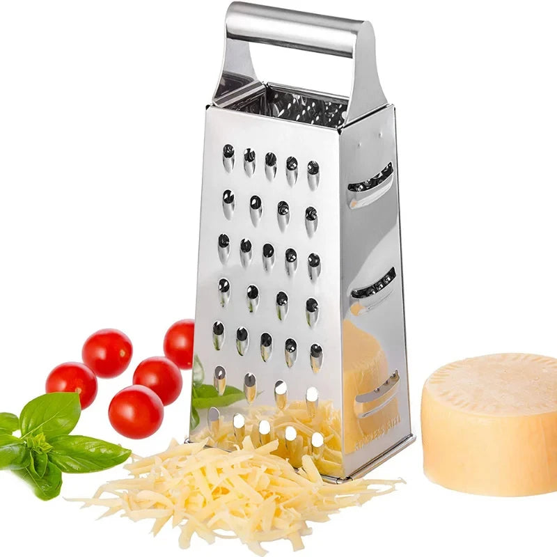 Râpe Cuisine 4 Faces Inox — Fromage, Légumes & Zestes
