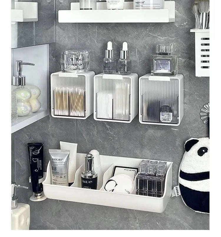 Organisateur Mural Cotons-Tiges & Accessoires — Boîtes avec Couvercle