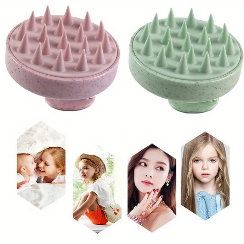 Brosse massante silicone — Cuir chevelu & corps, exfoliante
