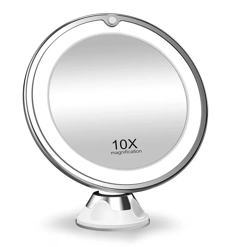 Miroir Grossissant LED Rond 10X — Rasage & Maquillage