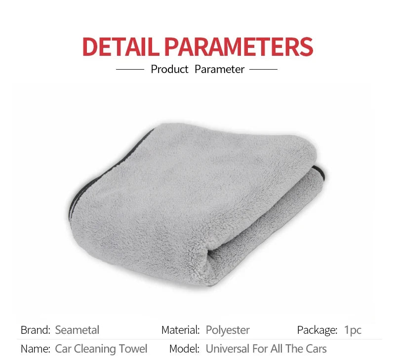 Serviette Microfibre Voiture — Ultra-Absorbante, Lavage Carrosserie