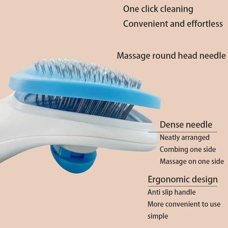 Brosse One-Click Attrape-Poils Animaux — Chien & Chat