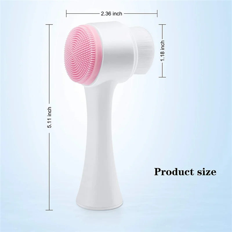 Brosse Nettoyante Visage Silicone — Double Face, Exfoliante