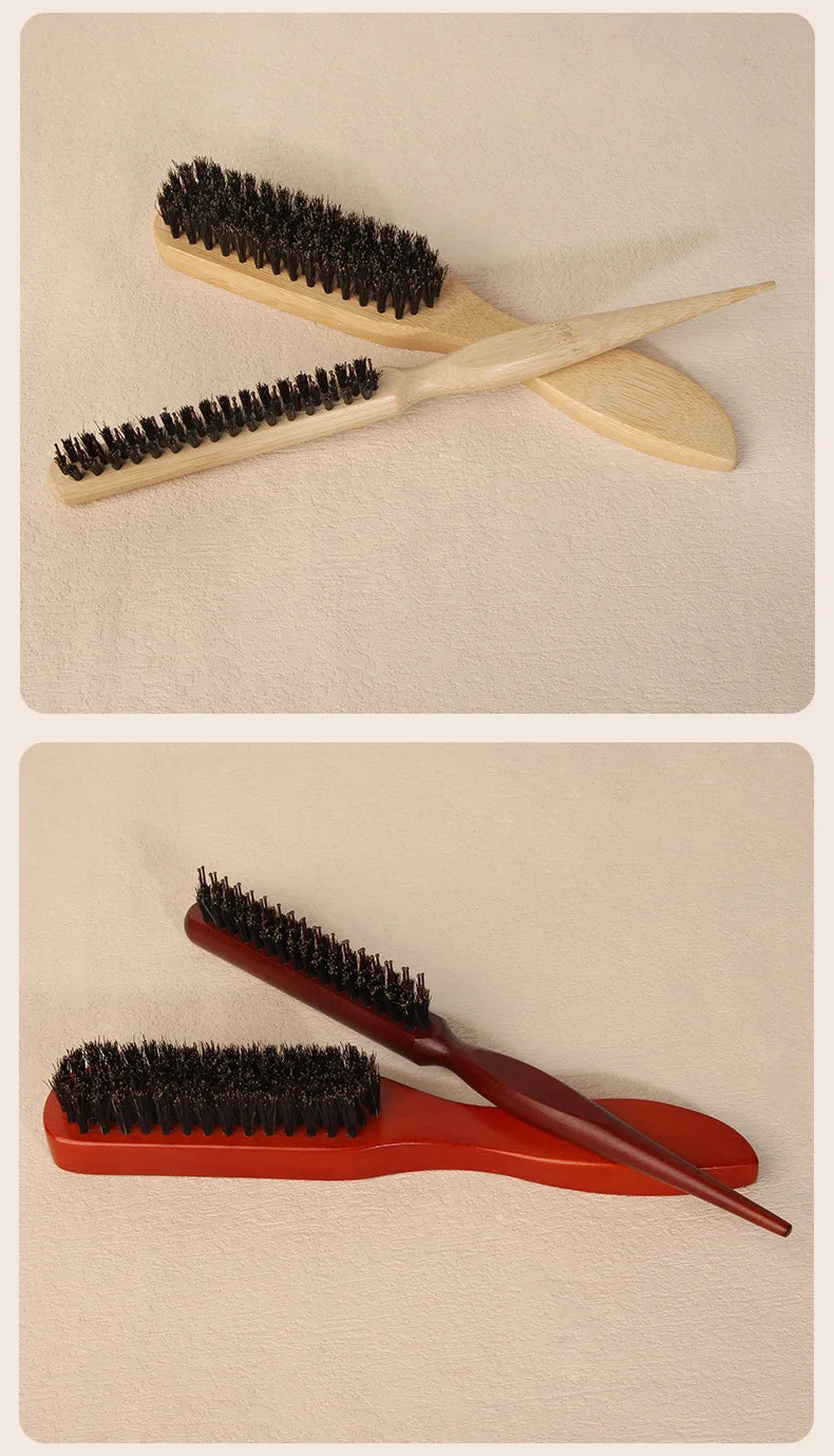 Set Brosse & Peigne Barbe Poils Naturels — Soin Barbe Homme