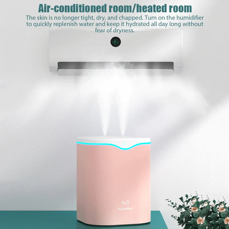 Humidificateur USB 2000ml Double Buse — Chambre & Bureau