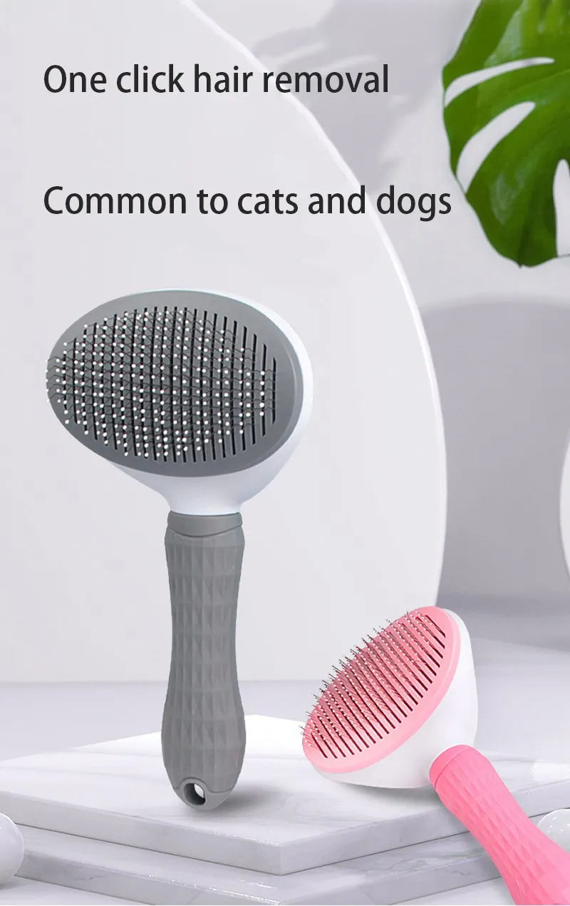 Brosse One-Click Attrape-Poils Animaux — Chien & Chat