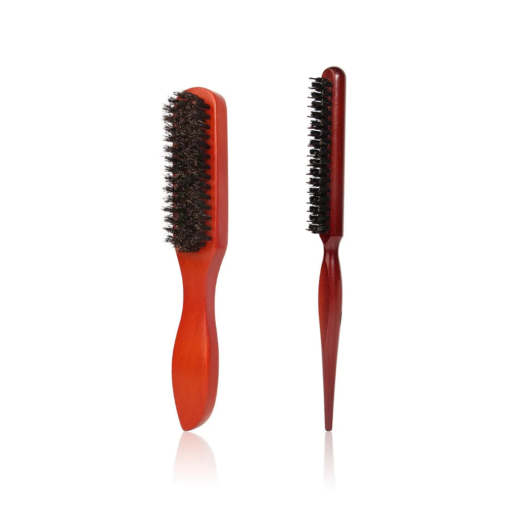 Set Brosse & Peigne Barbe Poils Naturels — Soin Barbe Homme