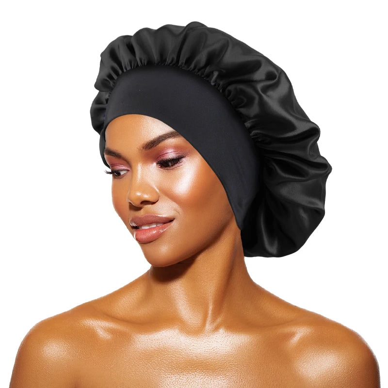 Bonnet de nuit en satin — Protection cheveux afro, tresses & locks