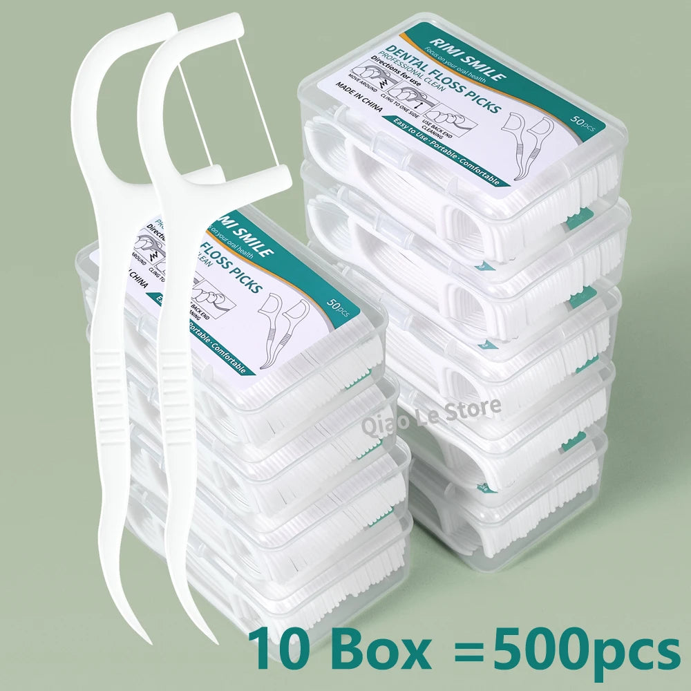 Cure-dents à fil dentaire jetables — Boîtes portables