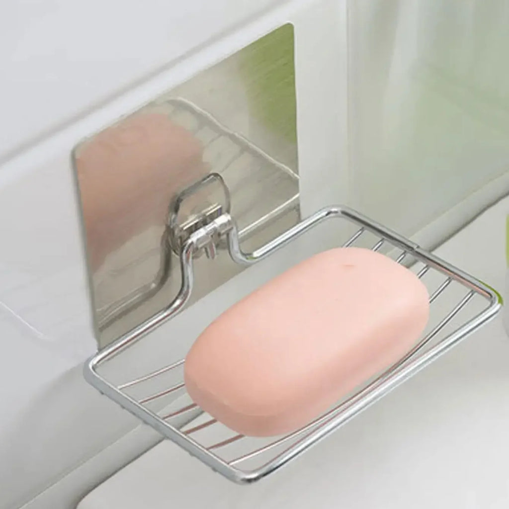 Porte-savon mural inox — Drainant, sans perçage