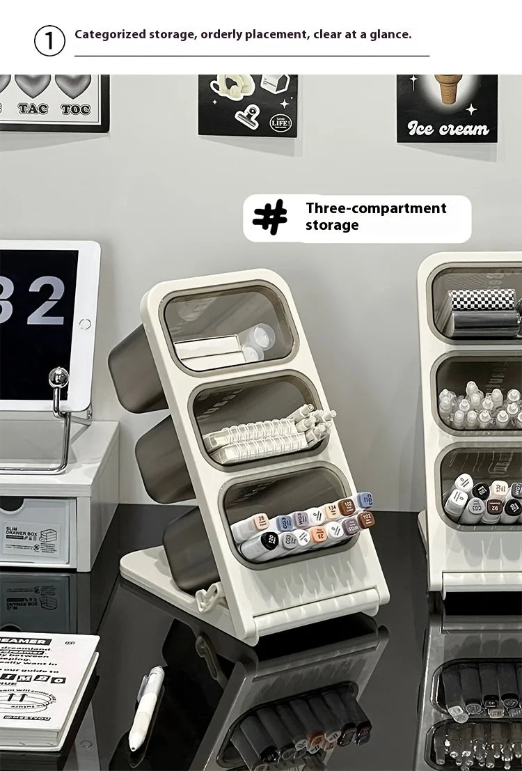 Organisateur Bureau Grand Format Blanc