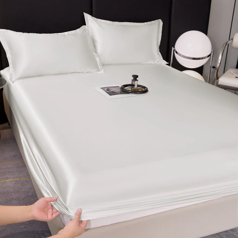 Drap Housse Satin Rayon — Style Hôtel Multi-Tailles