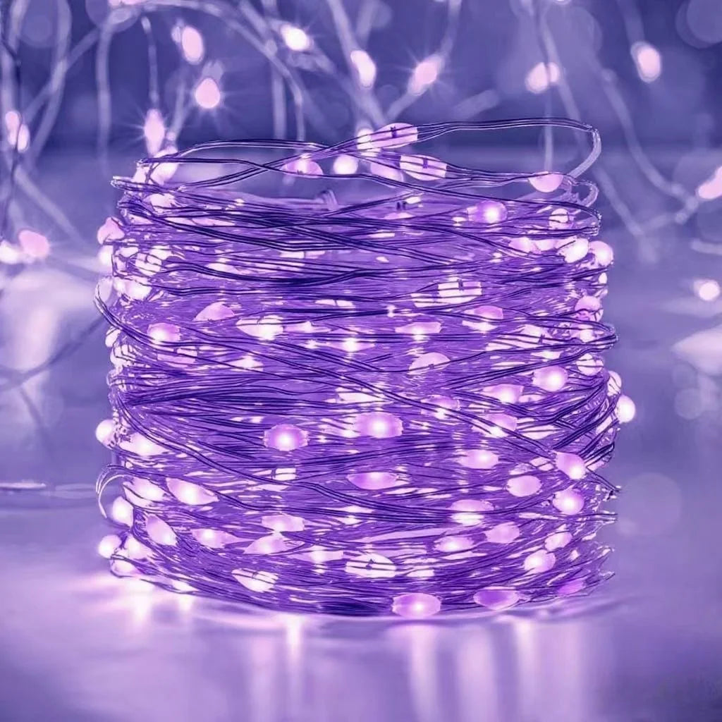 Guirlande Lumineuse LED à Piles — Fil de Cuivre, Déco Salon & Chambre