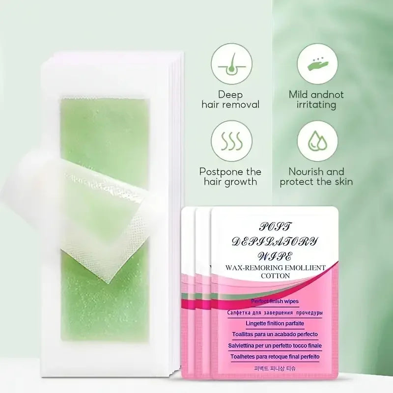 Bandes de Cire Épilation — Sans Douleur, Visage & Corps
