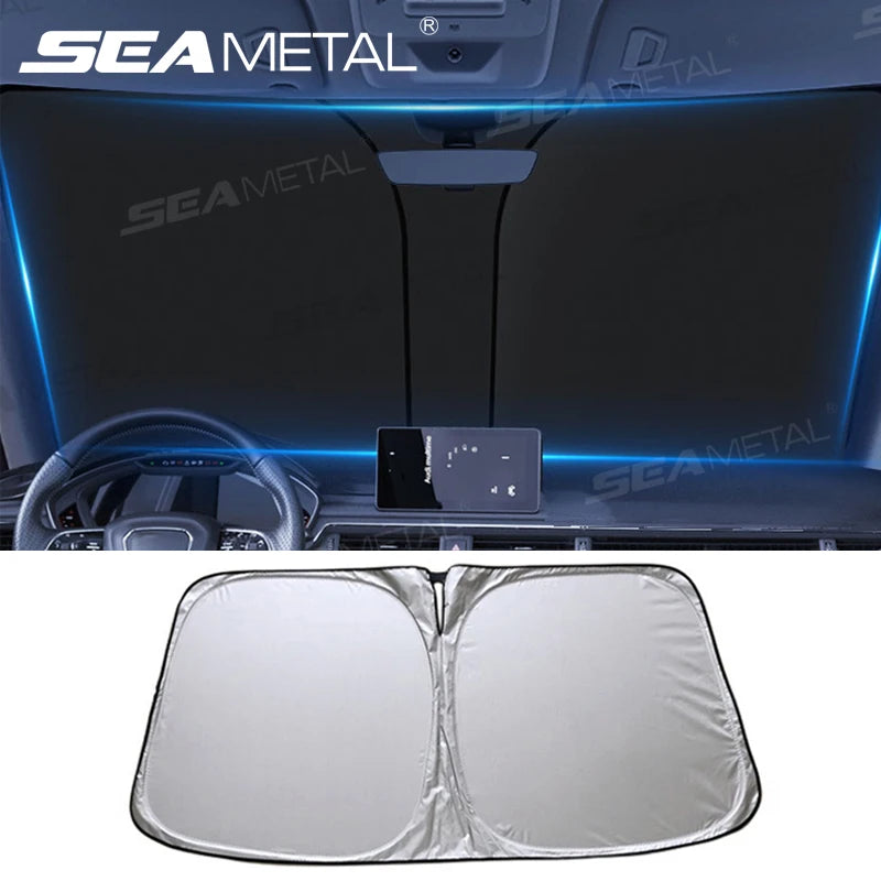 Pare-Soleil SEAMETAL Voiture — Protection UV Pliable Taille S/L