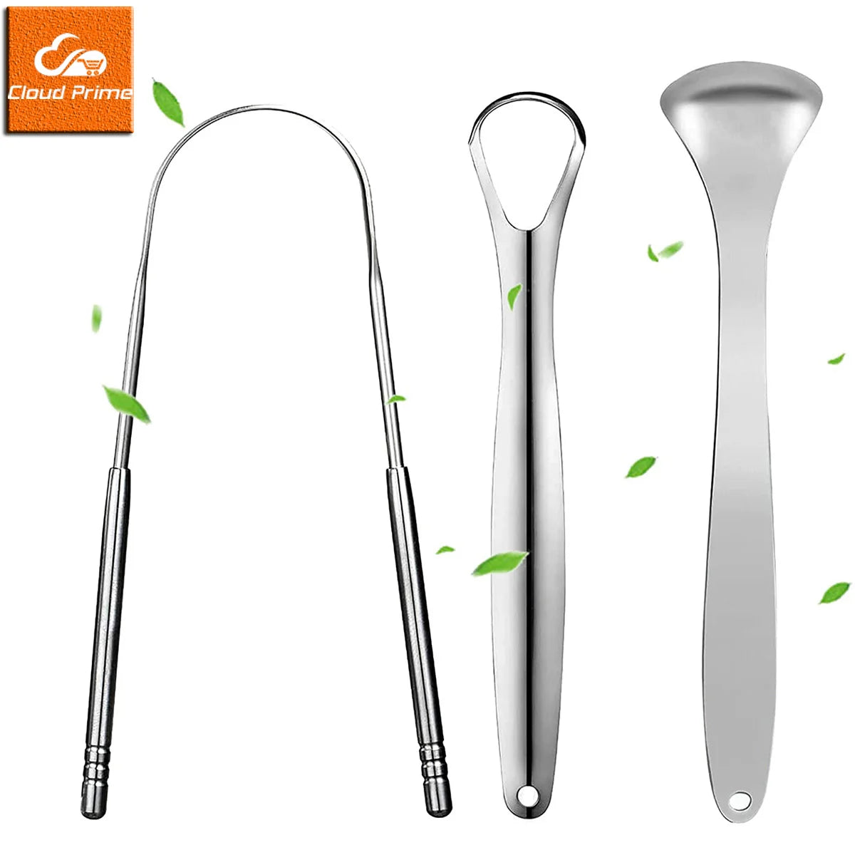 Gratte-langue inox — Hygiène bucco-dentaire, réutilisable