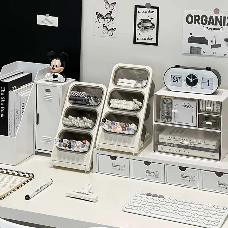 Organisateur Bureau Grand Format Blanc