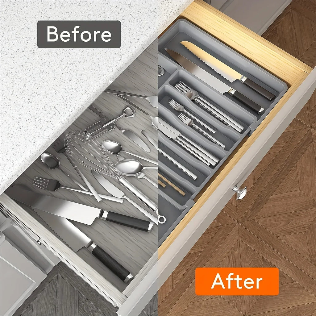 Organisateur Tiroir Couverts Extensible — Cuisine