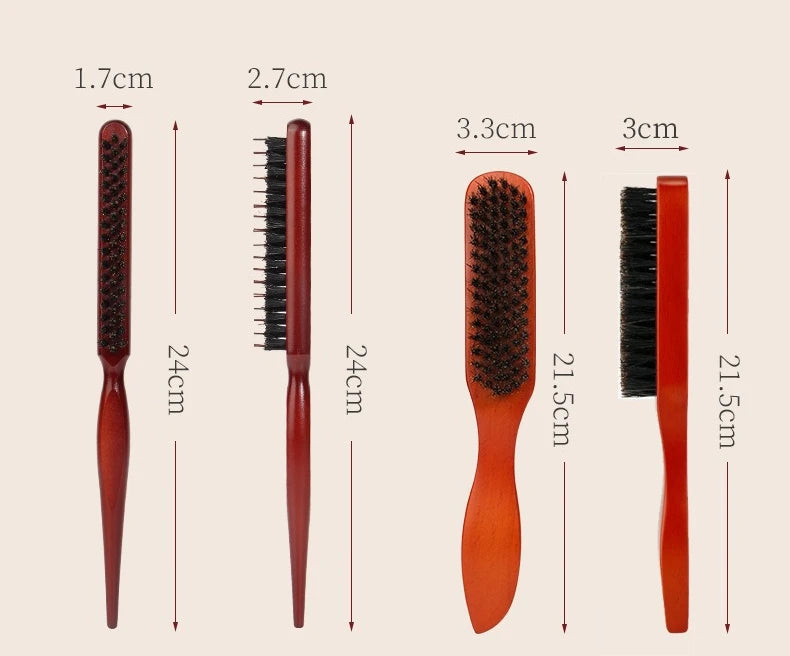 Set Brosse & Peigne Barbe Poils Naturels — Soin Barbe Homme