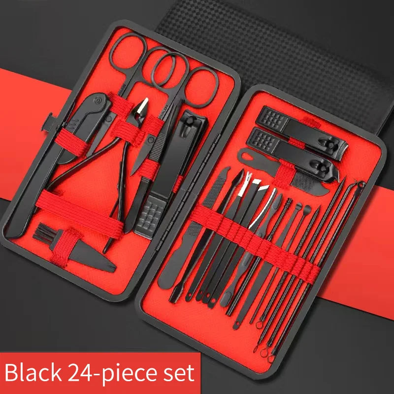 Kit Manucure & Pédicure Professionnel – Noir