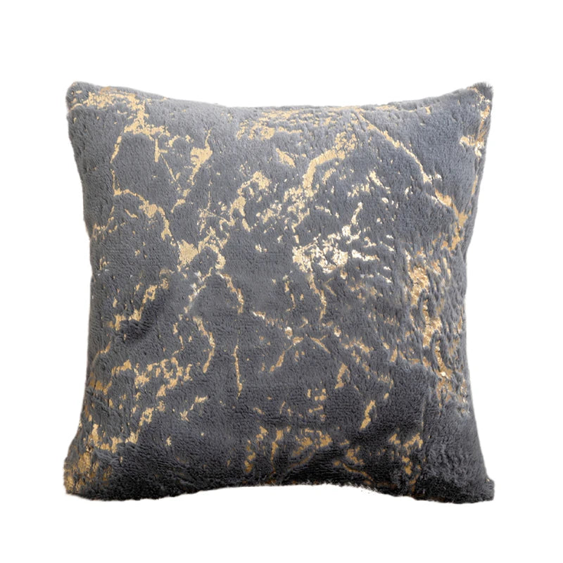 Housse de Coussin 43x43cm Imprimé Nordique Doré