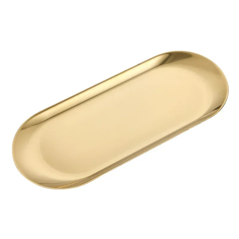 Plateau Inox Doré ou Argenté — Cuisine & Décoration