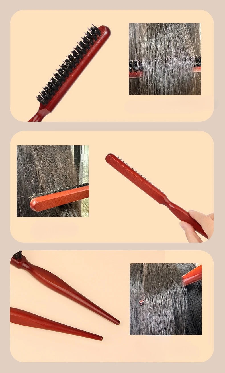 Set Brosse & Peigne Barbe Poils Naturels — Soin Barbe Homme