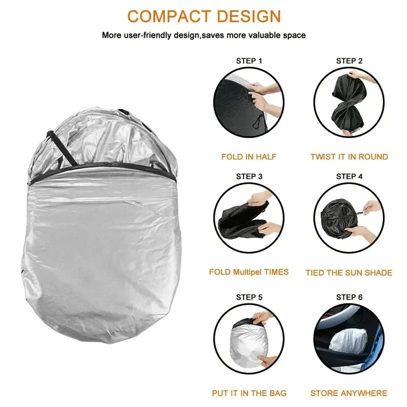 Pare-Soleil Voiture Pliable Aluminium — Anti-UV Pare-brise