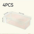 4 Boîtes Rangement PP Transparent avec Couvercle