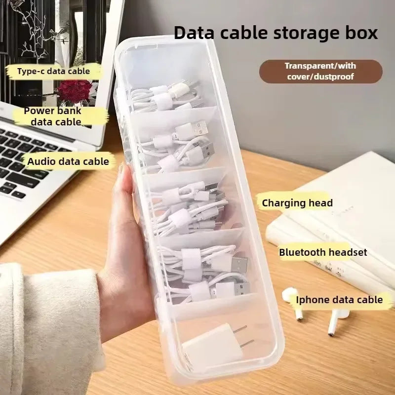 Boîte Câbles Transparente Compartiments Couvercle