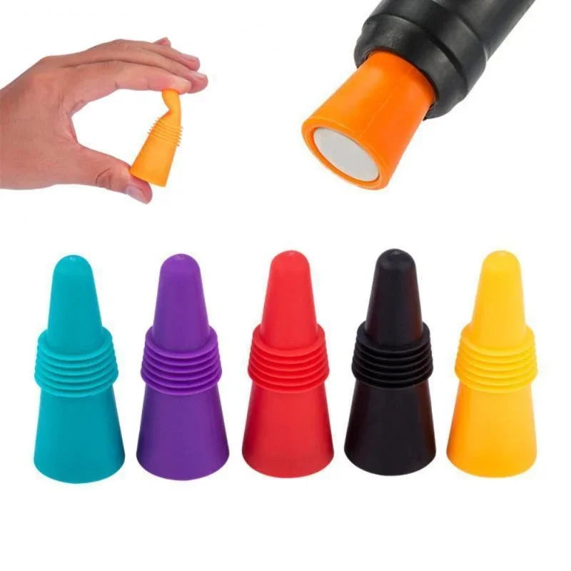 Bouchon Silicone Push Réutilisable — Vin, Bière & Champagne