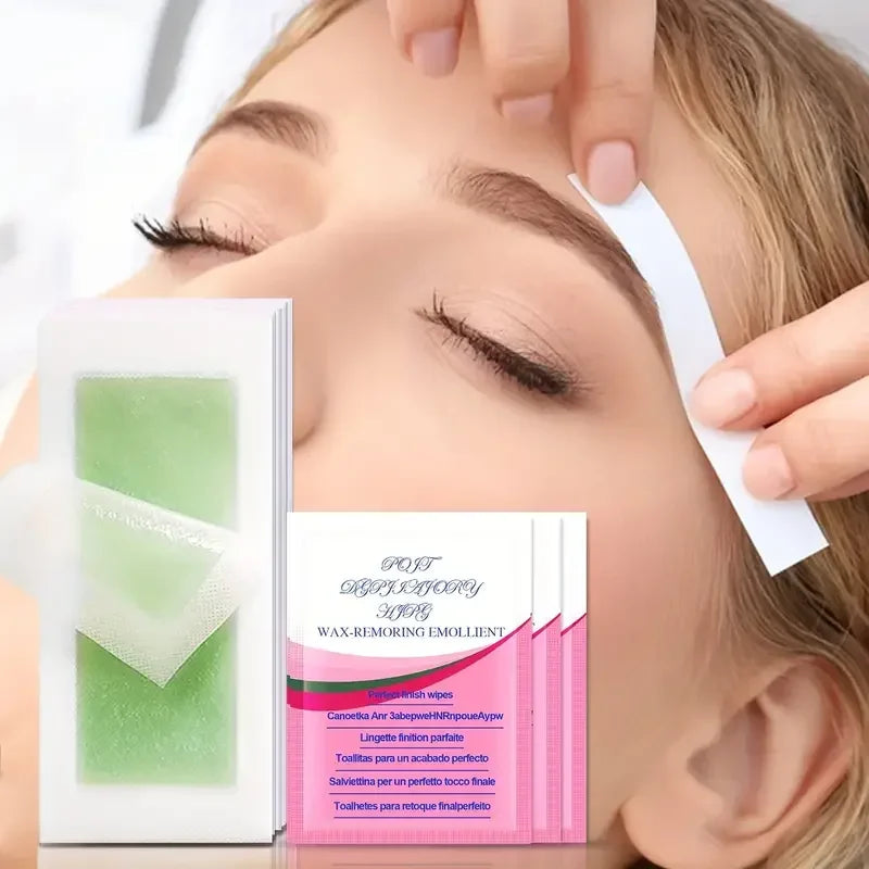 Bandes de Cire Épilation — Sans Douleur, Visage & Corps