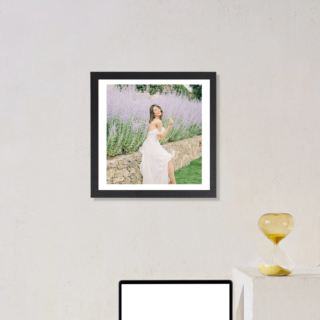 Cadre Photo Mural Bois Noir 30x30cm