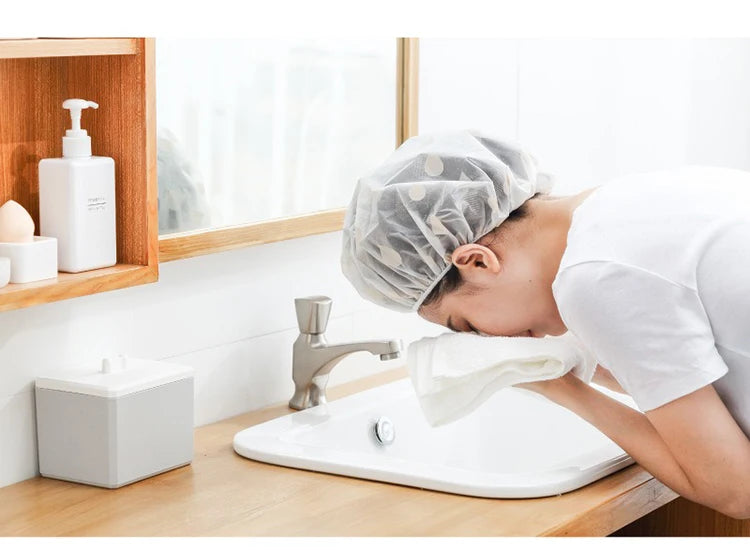 Bonnet de Douche Réutilisable — Imperméable, Taille Universelle
