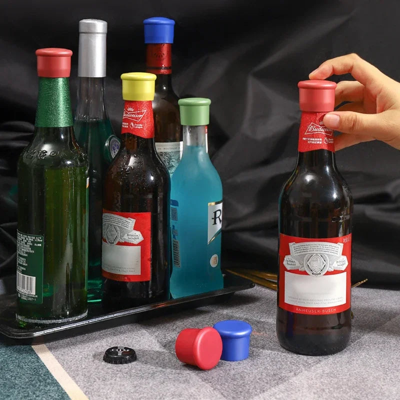 Bouchons Silicone Réutilisables — Conservation Vin, Bière & Champagne