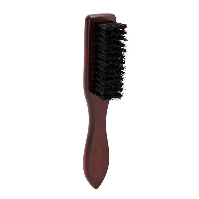 Brosse Barbe Barbertop Poils Naturels — Manche Bois
