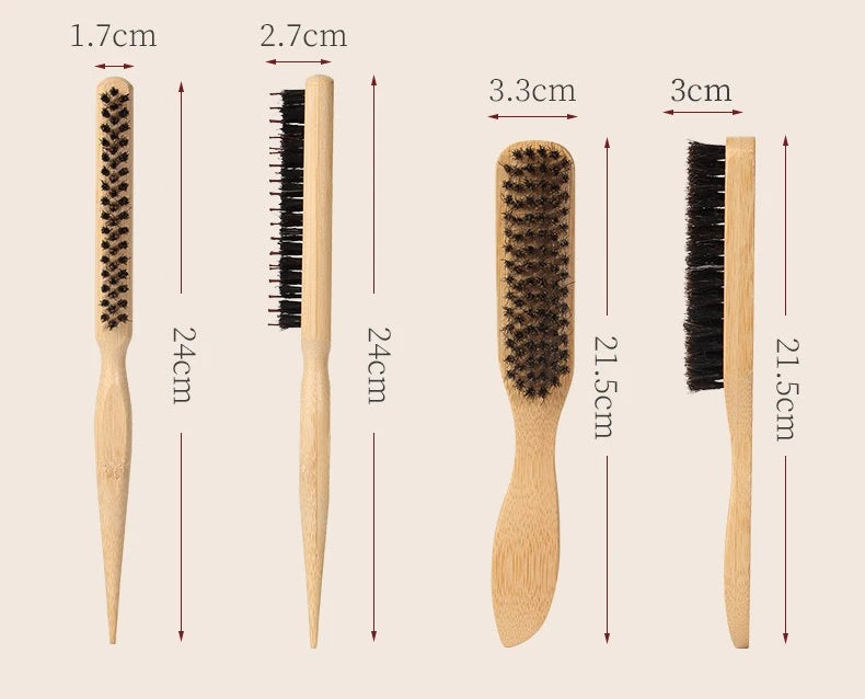 Set Brosse & Peigne Barbe Poils Naturels — Soin Barbe Homme