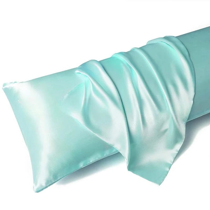 Taie d'Oreiller Satin Paire x2 — Anti-Allergie Fermeture Enveloppe