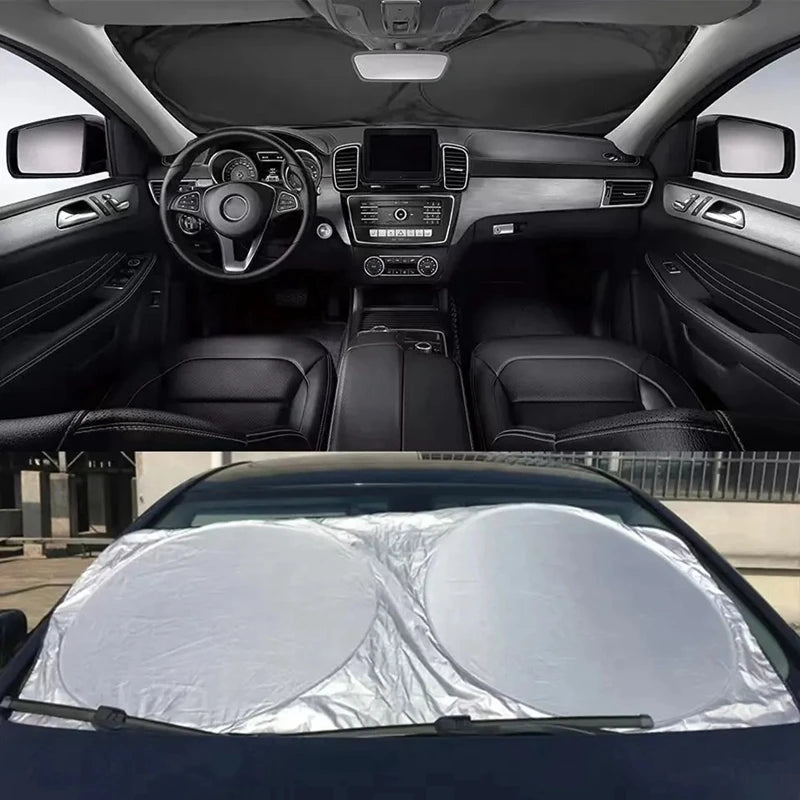 Pare-Soleil Voiture Pliable Aluminium — Anti-UV Pare-brise