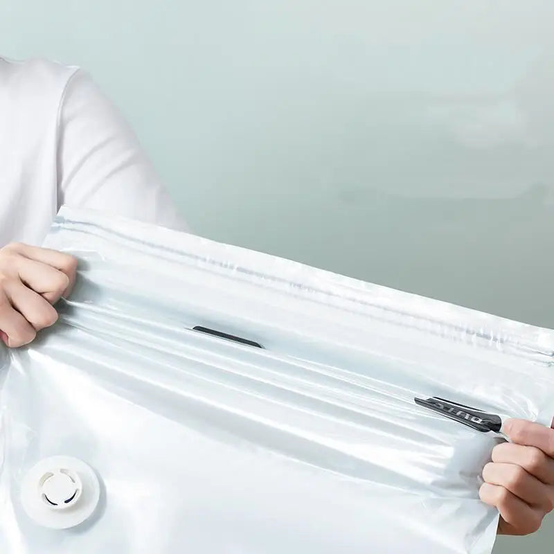 Sacs de rangement sous vide — Sans pompe, gain de place