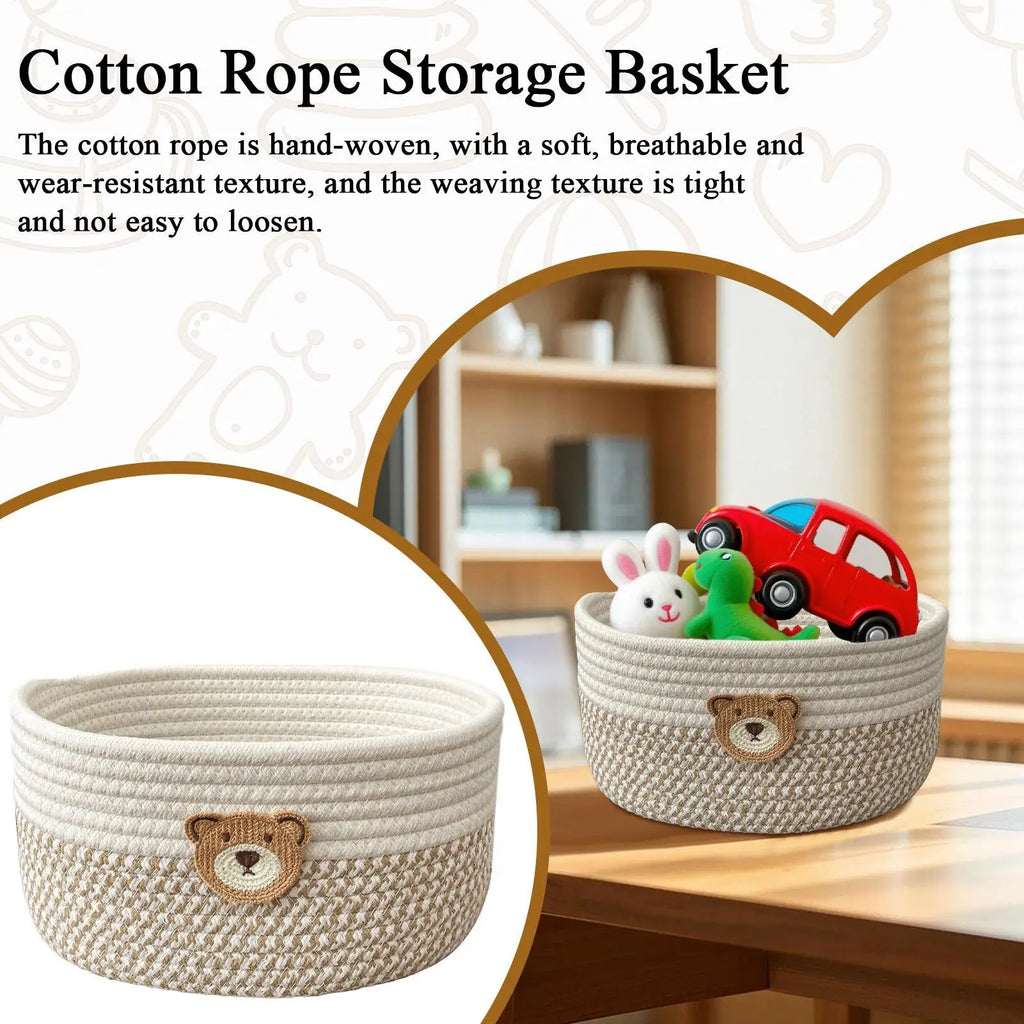 Panier Rangement Corde de Coton — Style Bohème