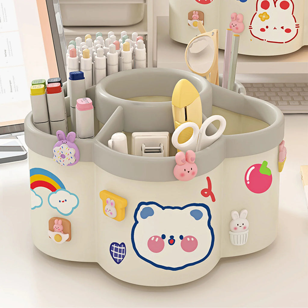 Porte-stylos Rotatif 360° Grande Capacité Bureau