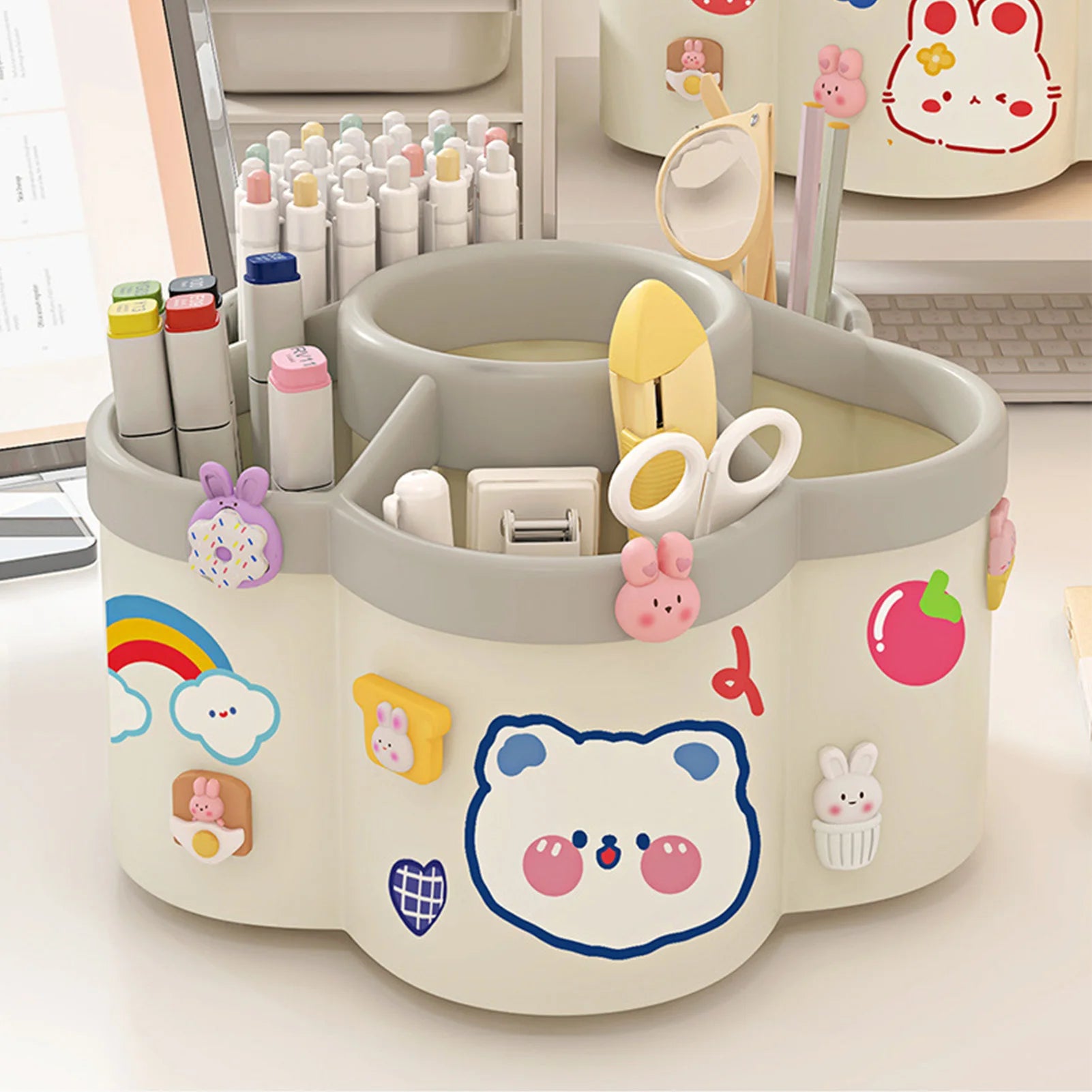 Porte-stylos Rotatif 360° Grande Capacité Bureau