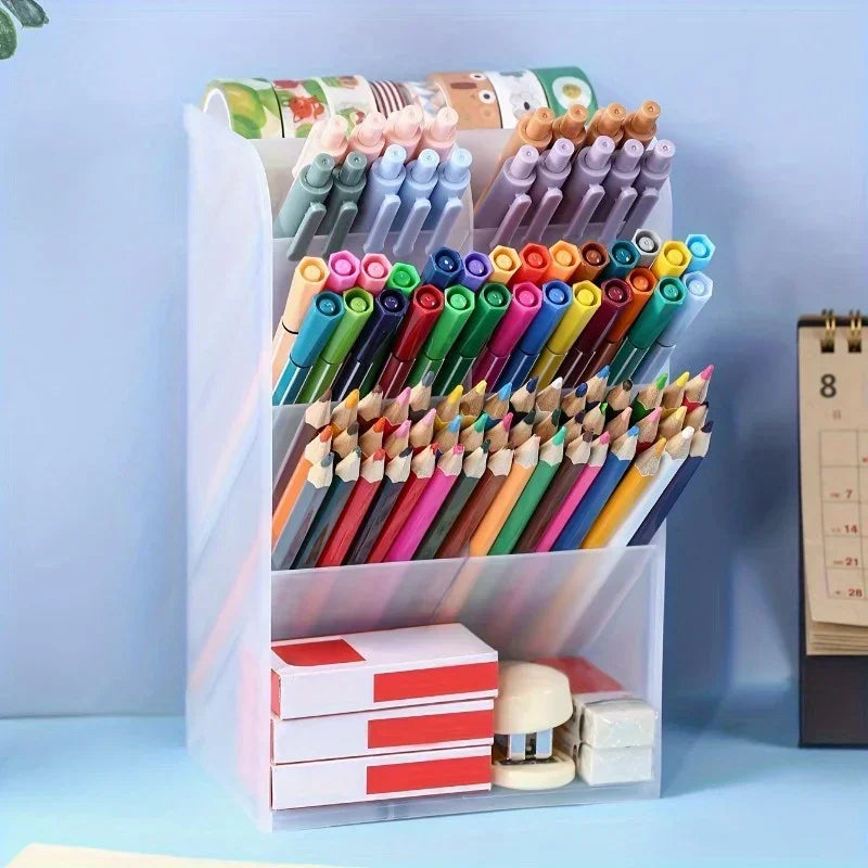 Porte-stylos Transparent Multi-niveaux Bureau