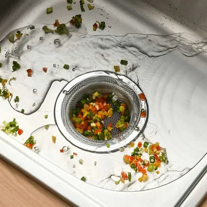 Filtre évier inox — Anti-bouchon cuisine & salle de bain